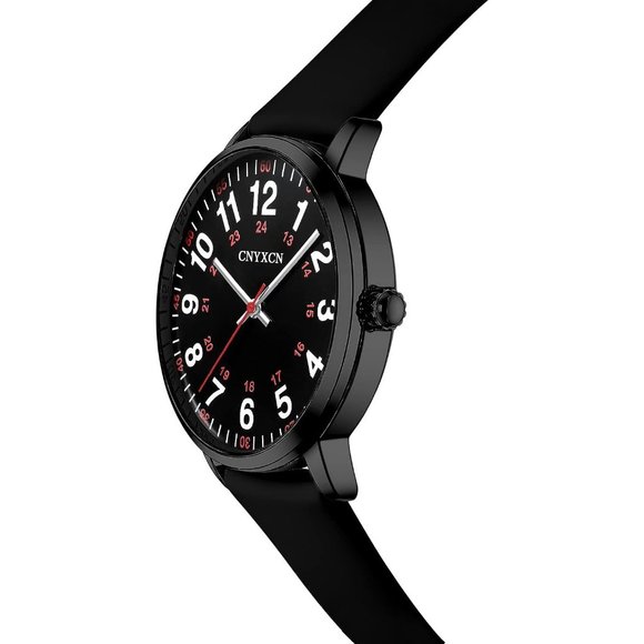 CNYXCN Watch Dial Silicone Band Water Resistant 24 Hour Easy to Read - Picture 6 of 6
